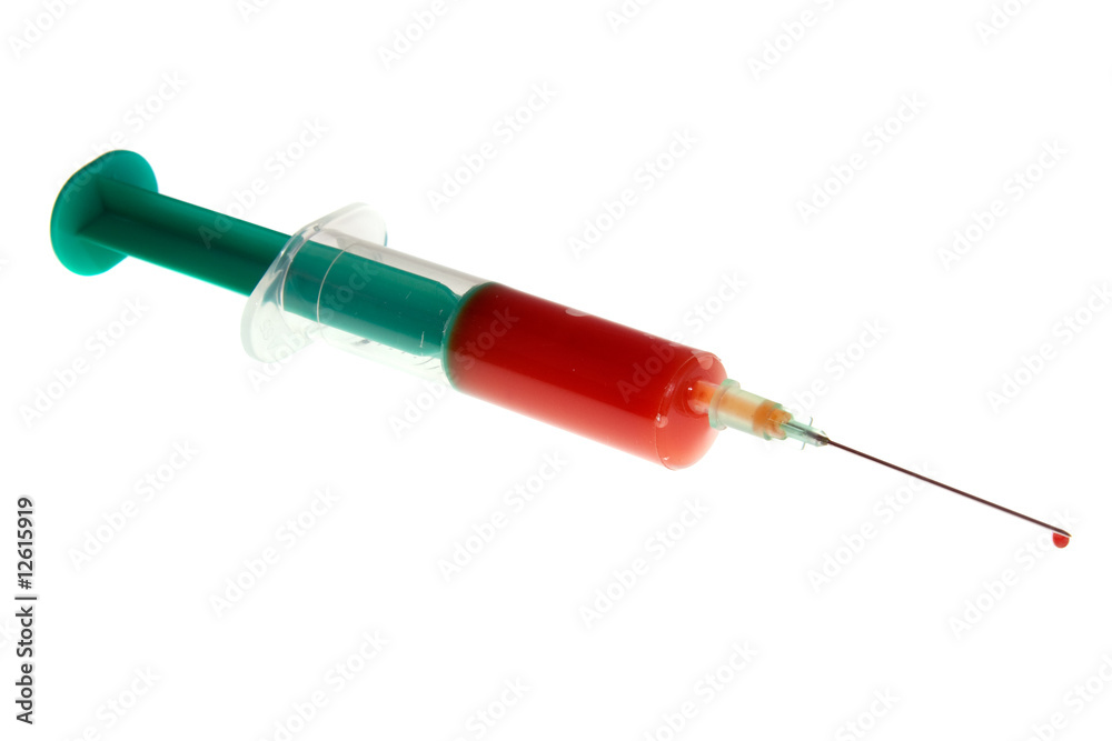 injection needle with blood drop injection needle with blood drop