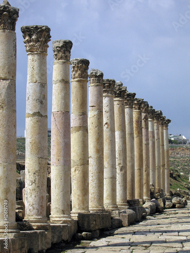 Säulengang, Ruinen von Jerash, Jordanien, antik