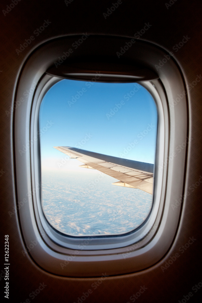 Naklejka premium Airplane window