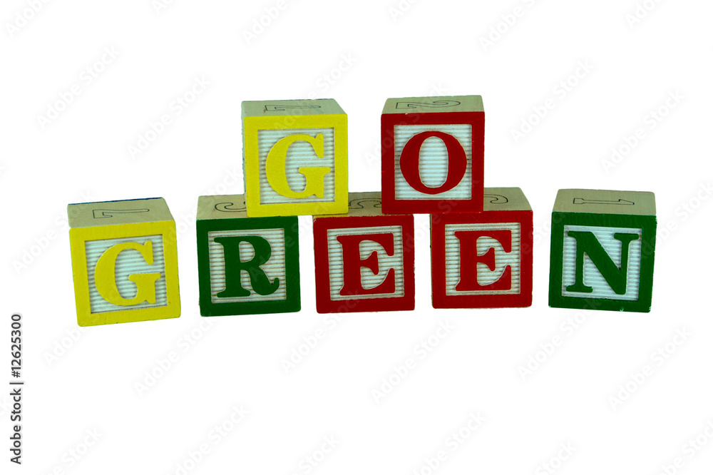 Go Green Wooden alphabet blocks