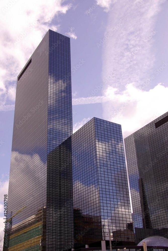 Skyscrapers of glass in rotterdam in the Netherlands