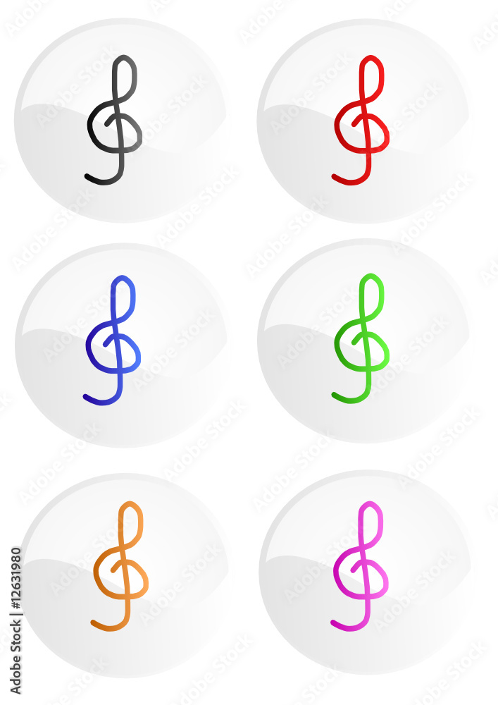 Fototapeta premium Logos de clés de sol