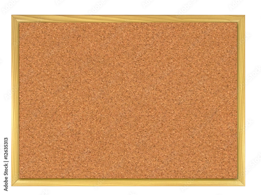 Fototapeta premium Cork board isolated on white.
