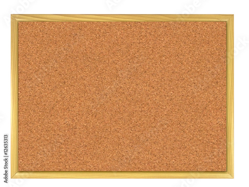 Cork board isolated on white.