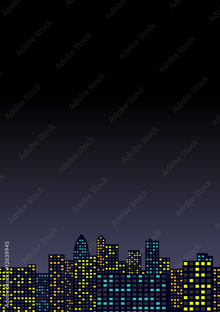 skyline with clear sky, without stars
