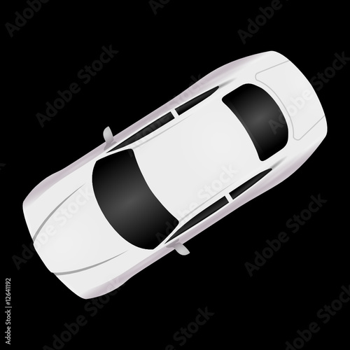 auto vogelperspektive weiss