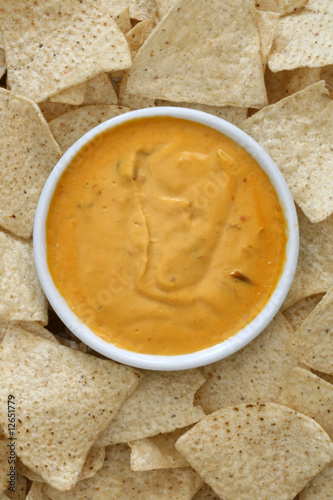 Tortilla Chips and Cheese Dip