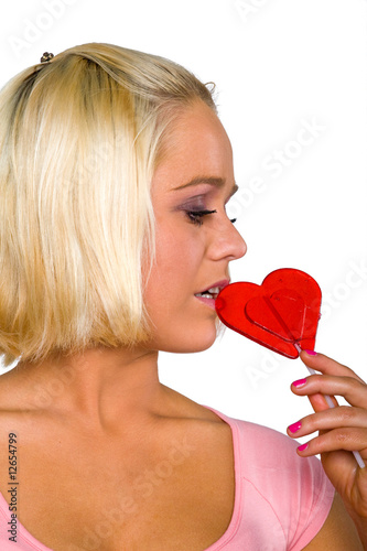 blonde with a sugar candy