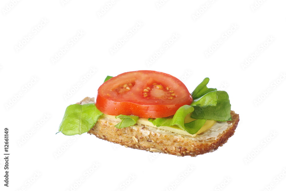 Delicious sandwich isolated on white