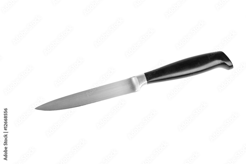 Black knife isolated on white. Black knife isolated on white.