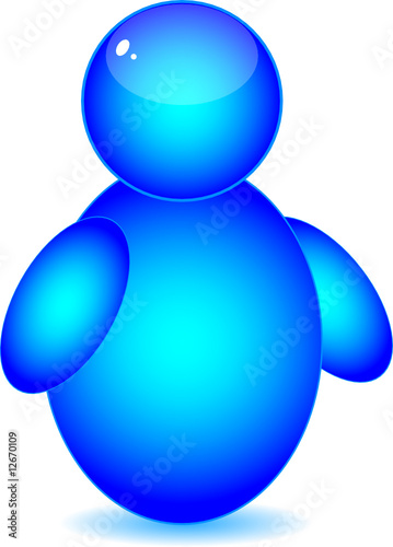 Blue Buddy icon vector illustration