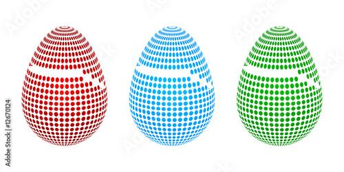 easter eggs vector illustration
