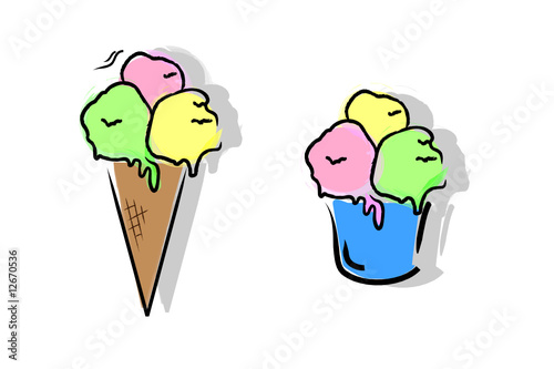 Gelato cono e coppetta