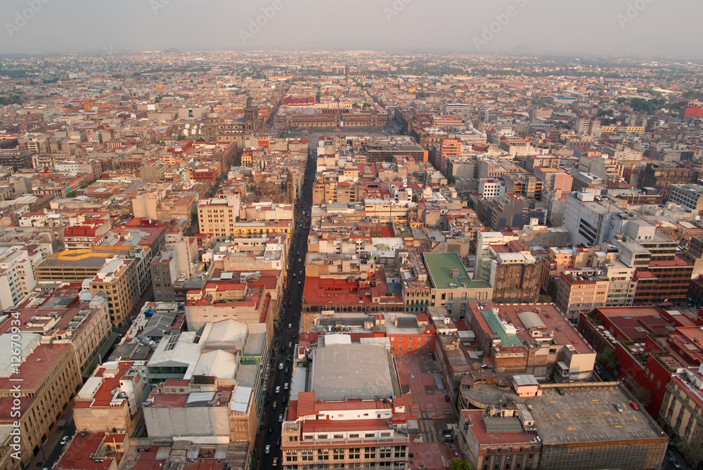 Fototapeta premium View of Mexico City center