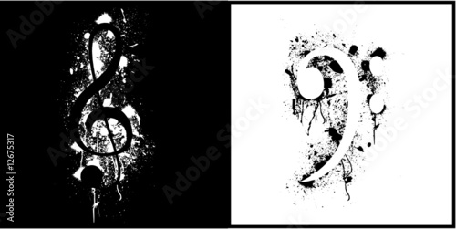 Black & White Vector Music background