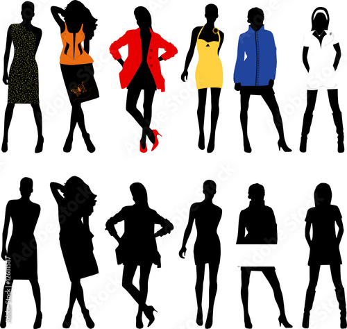 Silhouette fashion girls