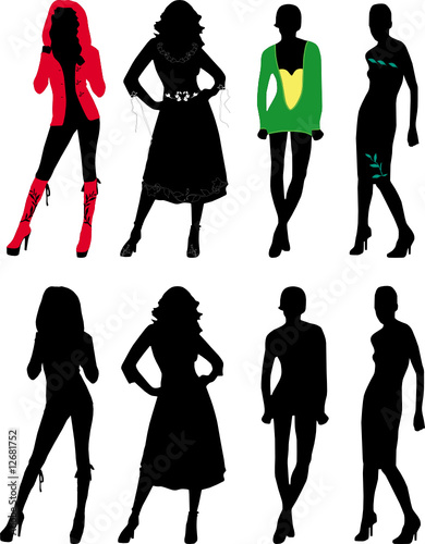 Silhouette fashion girls