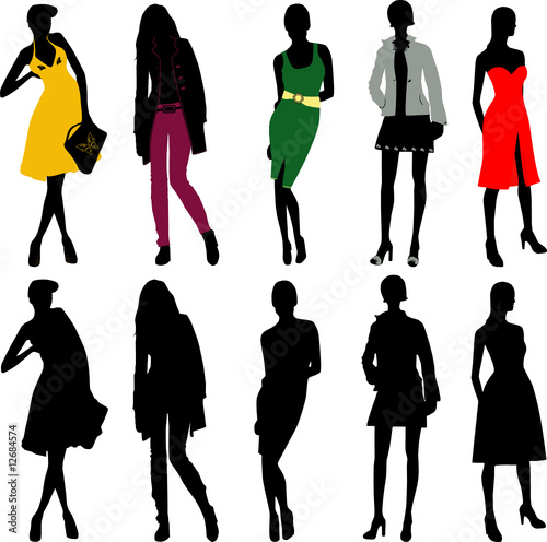 Silhouette fashion girls