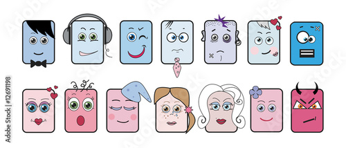 Emoticons, expressions, icons