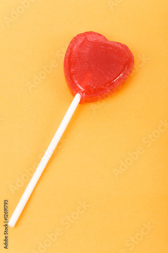 Red Heart Shape Lollipop © Feng Yu