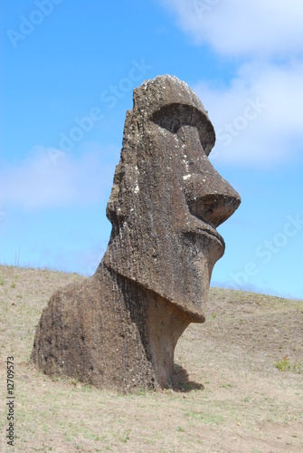 Tilted Moai at Rano Raraku