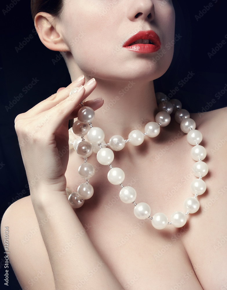 young woman with pearls young woman with pearls