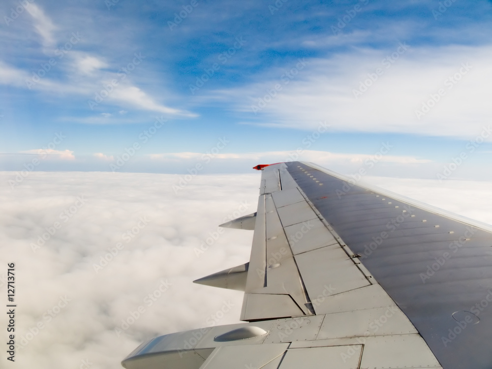 Fototapeta premium Wing of an airplane