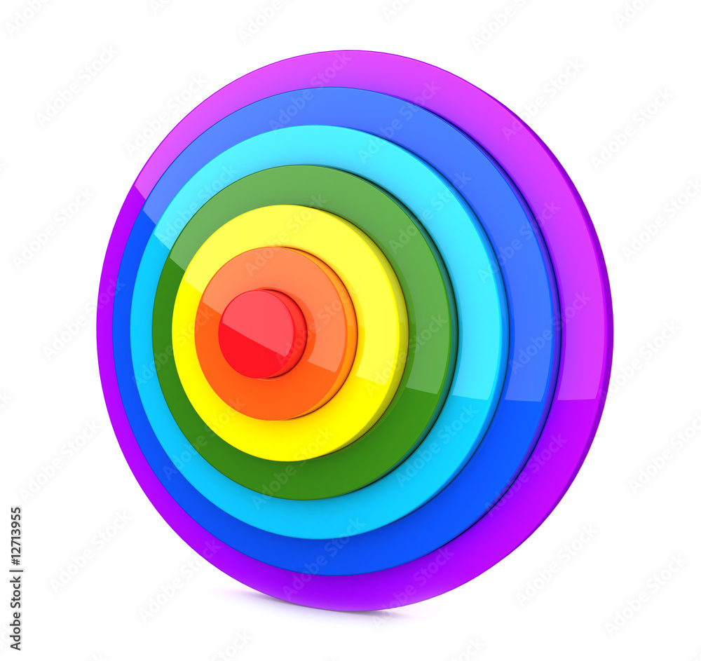 Obraz premium Radial 3D Rainbow