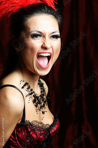 Obraz na płótnie Sexy moulin rouge girl wearing hot lingerie