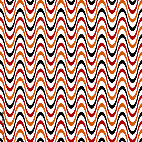 retro-wellen-muster rot-braun-schwarz