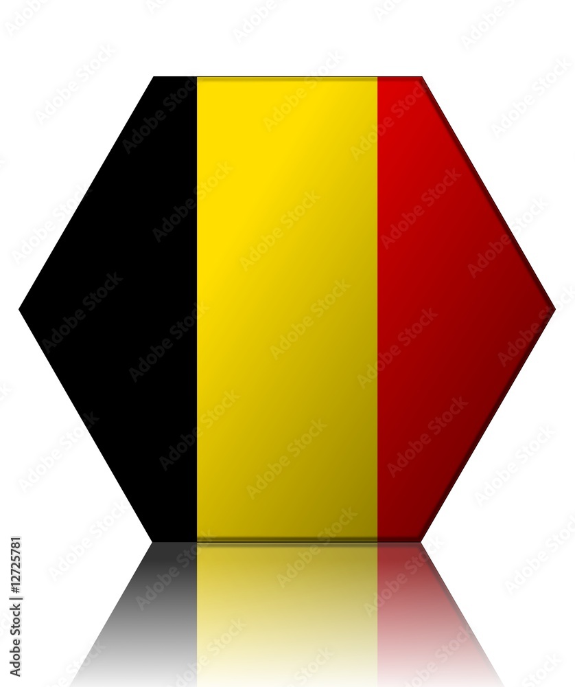 Fototapeta premium belgique drapeau hexagone belgium flag