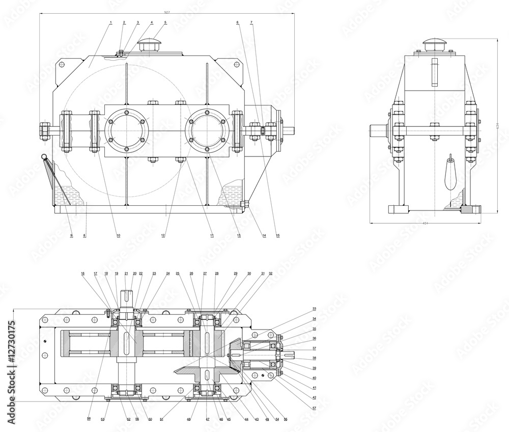 Obraz premium mechanical sketch
