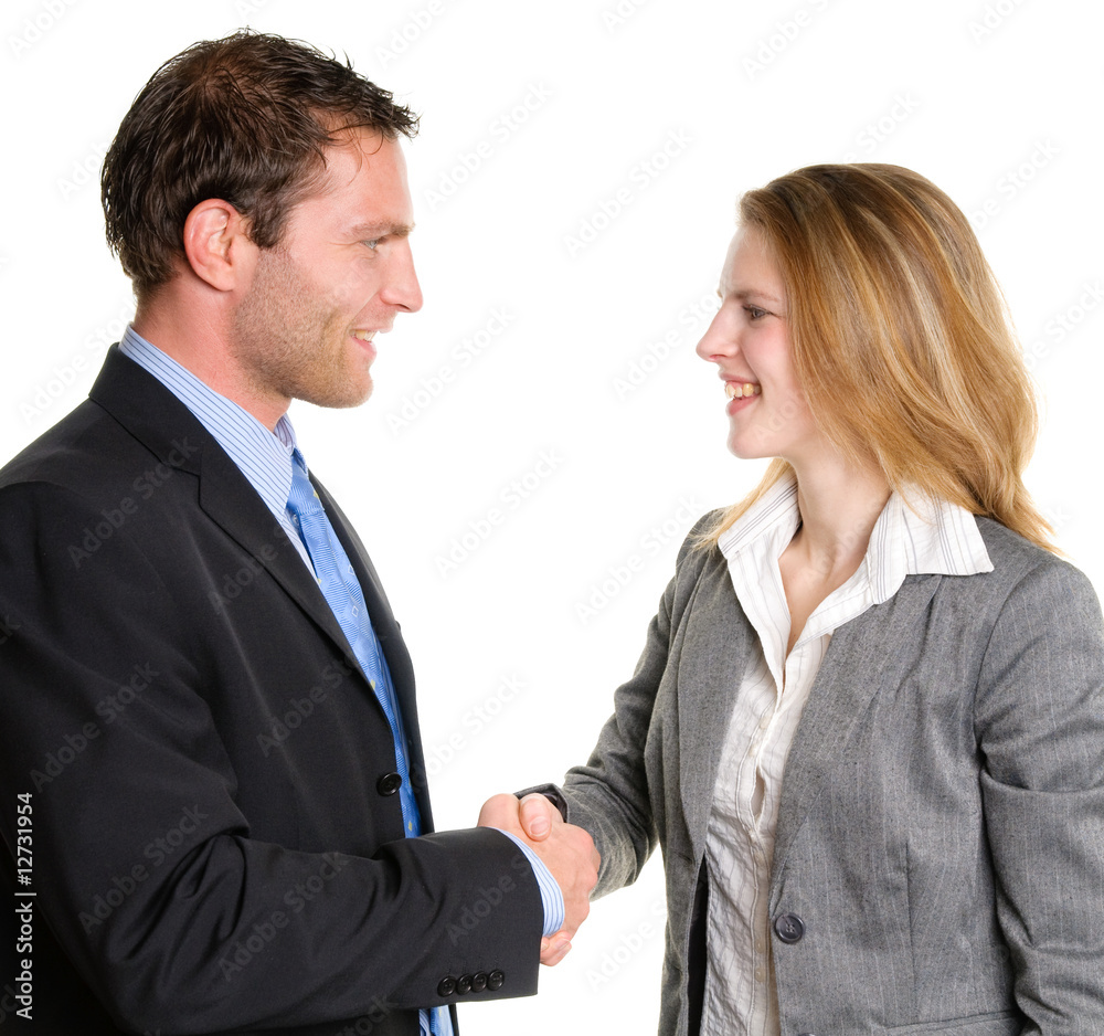 Geschäftleute geben sich die Hand Geschäftleute geben sich die Hand
