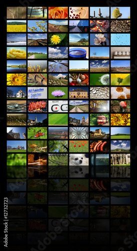Reflection mosaic from different photos