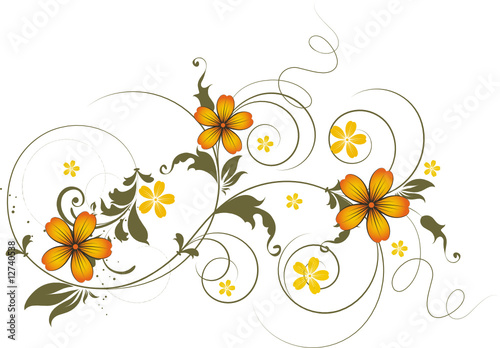 Floral abstraction for design.