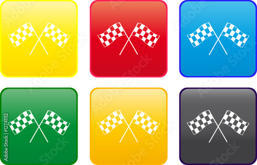 Checkered flag web button