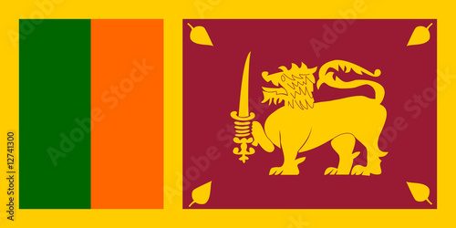 Quadro em tela sri lanka fahne flag