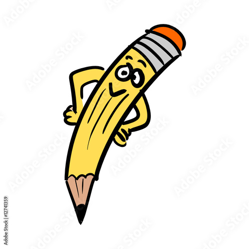 bleistift mit gesicht