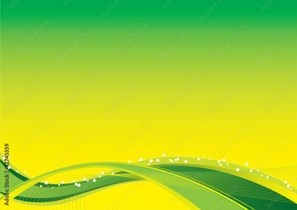 Flow Background with yellow-green waves and blend effects Stock Vector |  Adobe Stock