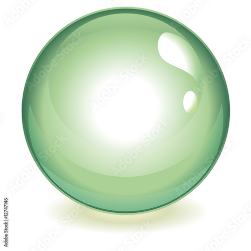 Sphère verte transparente vectorielle