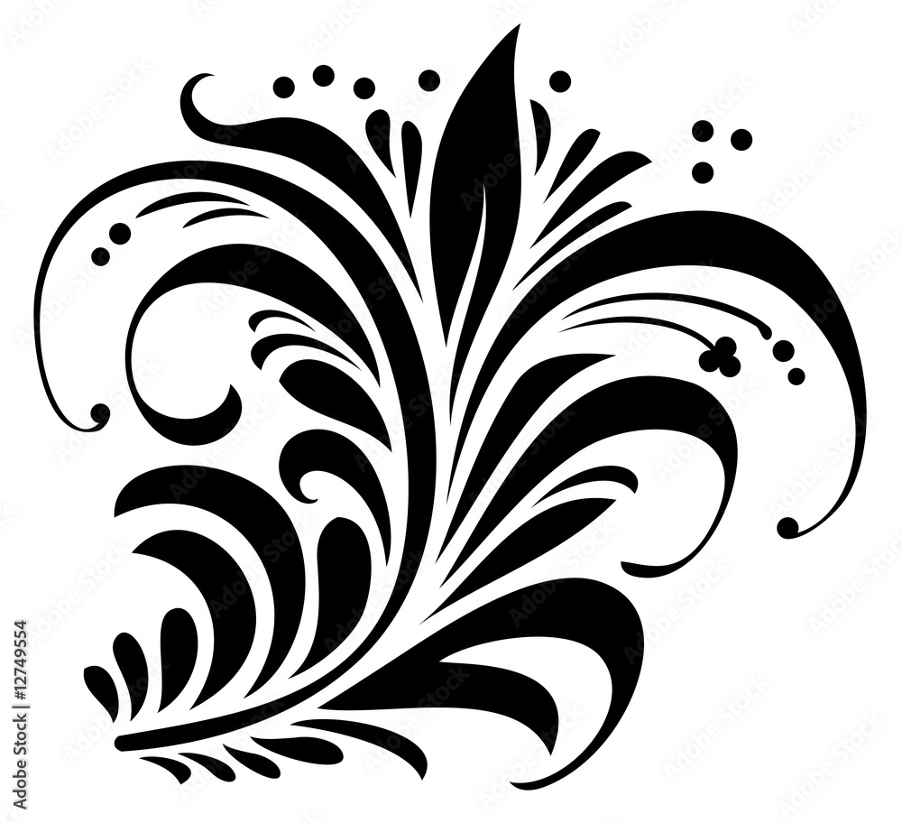 Floral ornament, element for design, vector illustration Floral ornament, element for design, vector illustration
