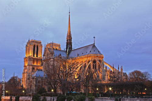 Notre Dame de Paris la nuit