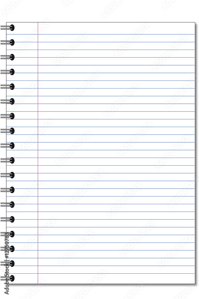 bloc note avec marges et lignes bloc note avec marges et lignes