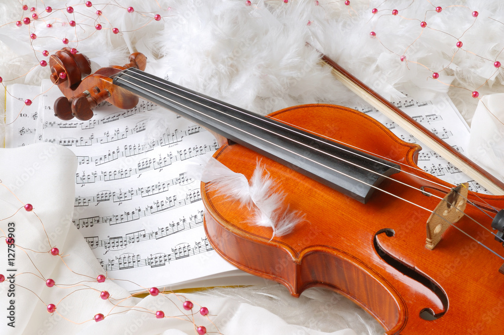 Fototapeta premium Violin and notes