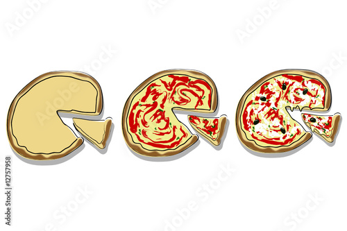 Fasi lavorazione pizza intera