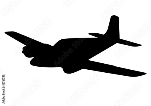Flugzeug - Silluette