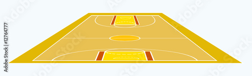 Aerial View of Basketball Court