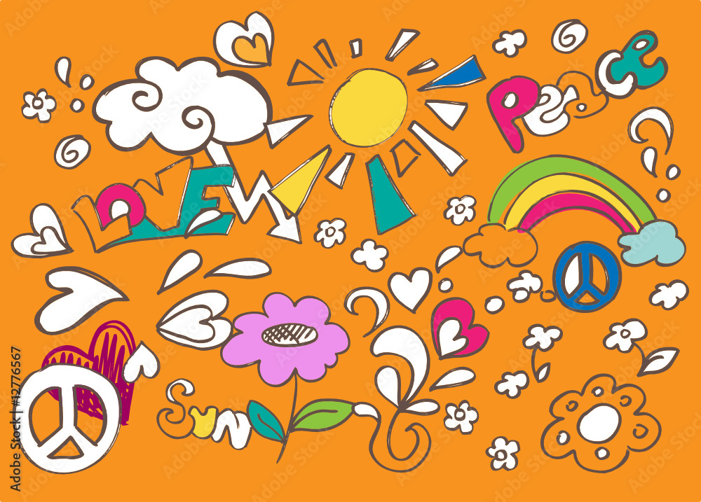 Child like fun vector doodles Child like fun vector doodles