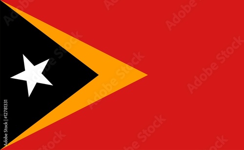 Democratic Republic of Timor-Leste flag. photo
