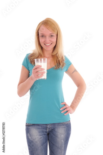 woman with milk